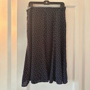 LOFT Pindot Midi Skirt